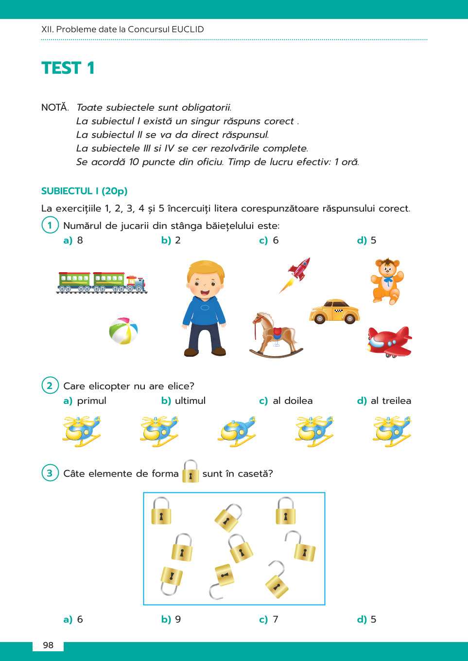 Culegere de matematică. Nivel de bază și excelență ”Euclid”-Clasa I-Cristina-Lavinia Savu