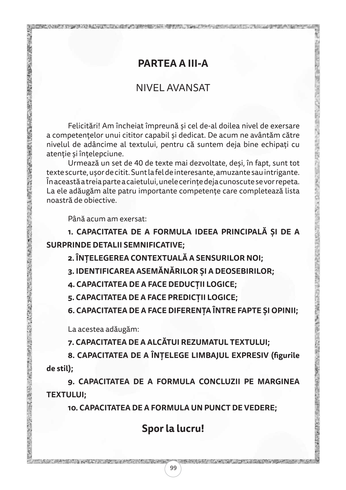 Caiet pentru înțelegerea în adâncime a textului - Oana Moraru * Olina Ortiz