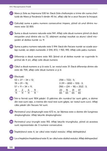 Culegere de matematică. Nivel de bază și excelență ”Euclid”-Clasa a IV-a-Cristina-Lavinia Savu