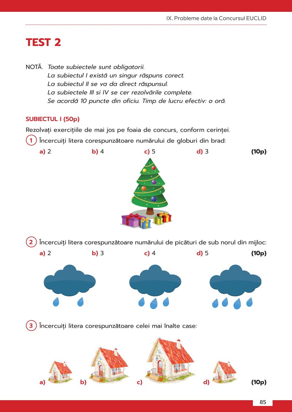 Culegere de matematică Clasa pregătitoare