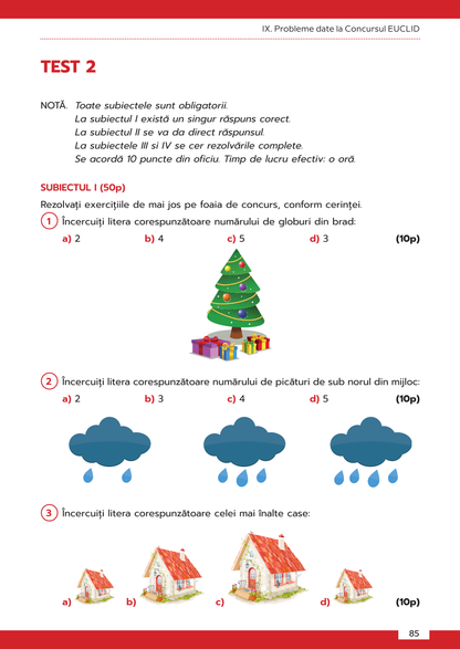 Culegere de matematică. Nivel de bază și excelență ”Euclid”-Clasa pregătitoare-Cristina-Lavinia Savu
