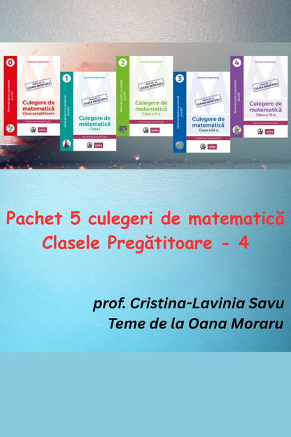 Pachet 5 culegeri de matematică. Clasele Pregătitoare - 4