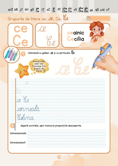 Litereni. Caiet de scriere. Clasa I - Andrada-Milena Moruzi