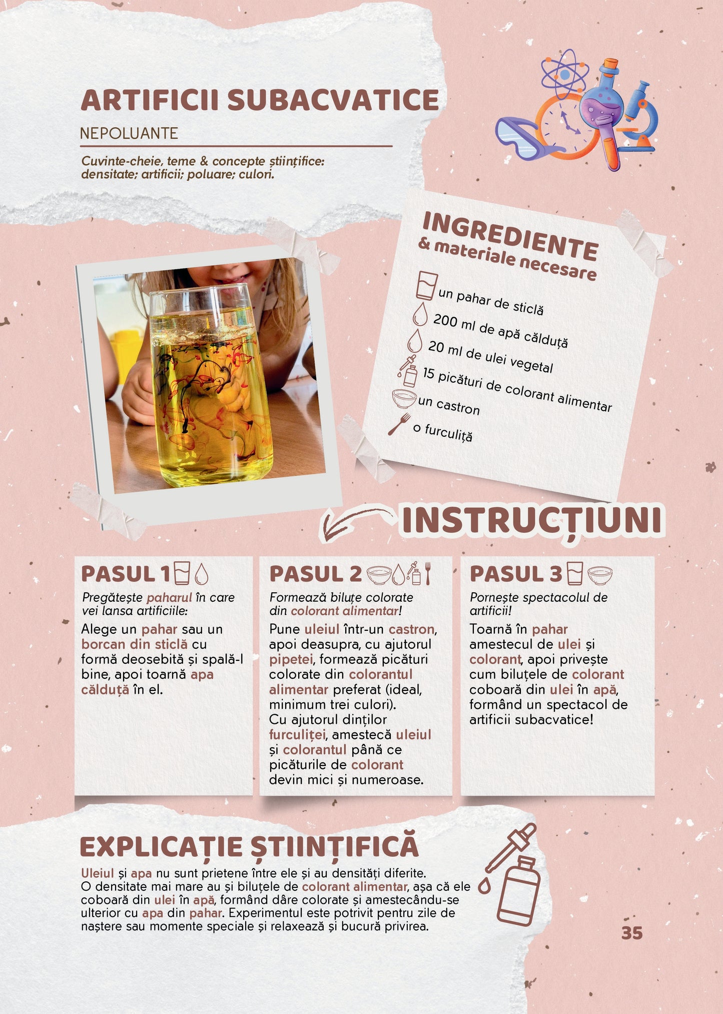 Experimente și descoperiri istețe. Rețete simple de explorare și fișe de reflecție - Iulia-Elena Călin
